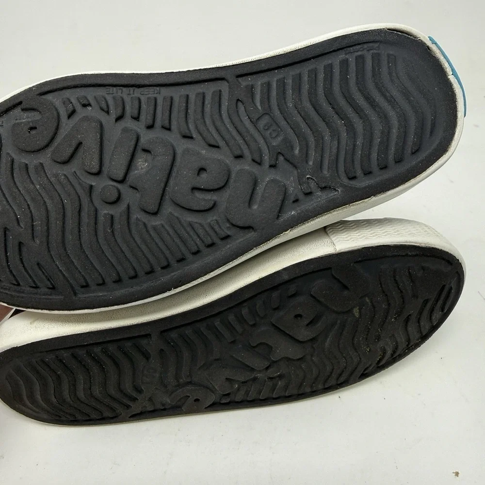 Native Jefferson Child Sneakers Toddler Size 9 Black & White Waterproof Slip-On